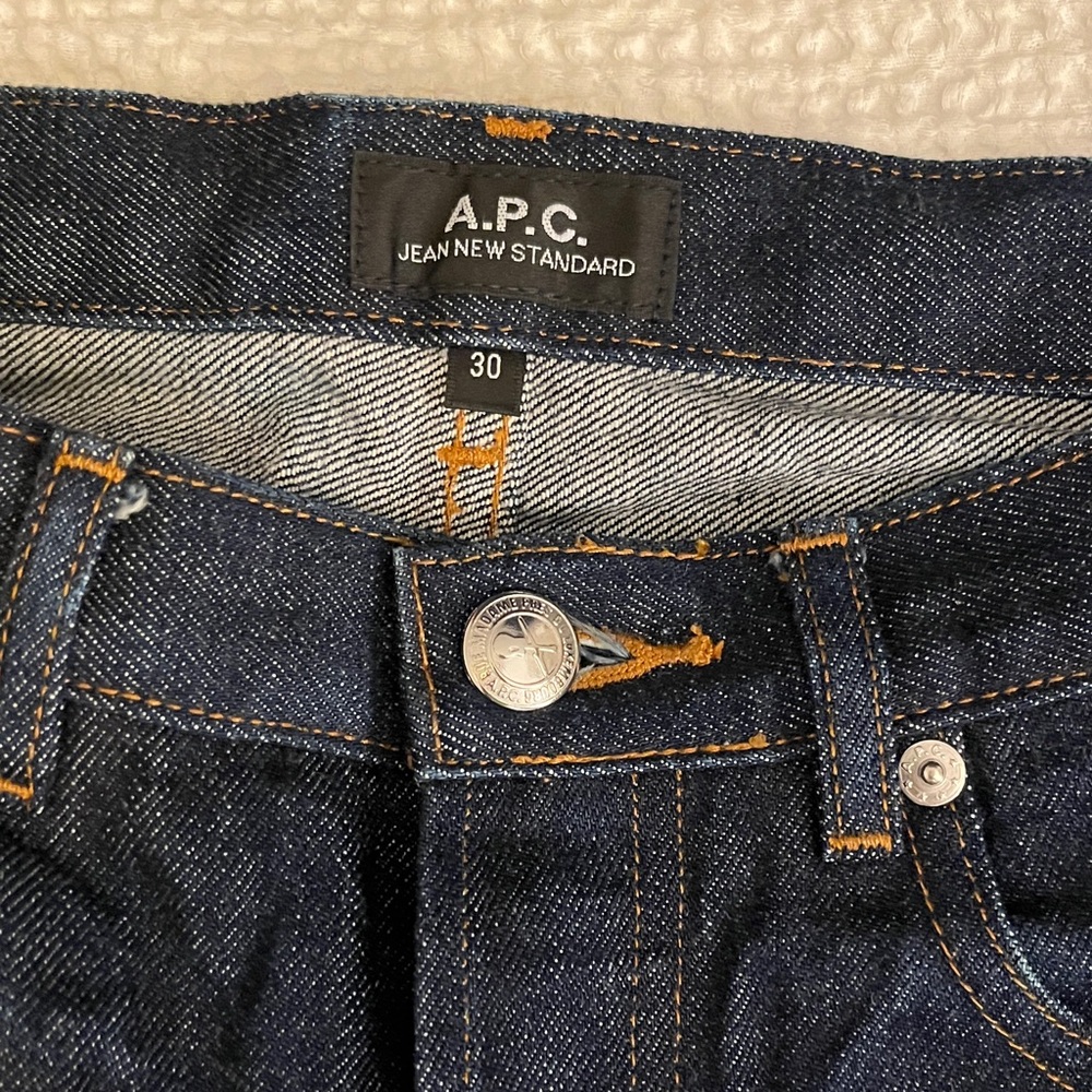 A.P.C. Men's Straight Dark Blue Jeans